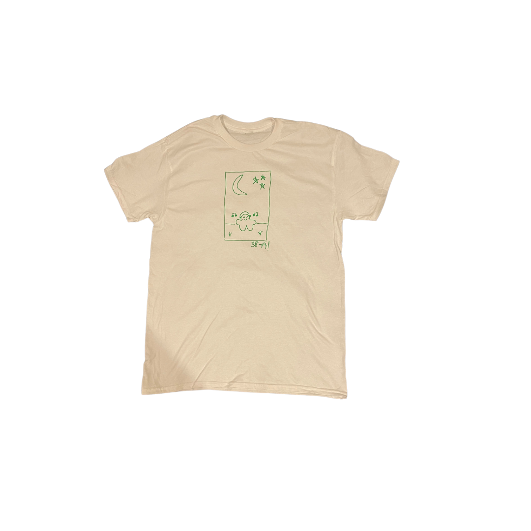 "NIGHTCRAWLER" TEE GREEN/WHITE